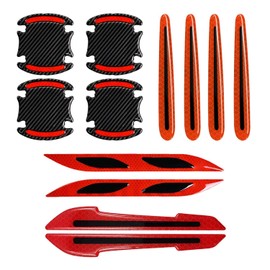 Pack of 12 Car Reflective Stickers, Car Anti-Collision Strips, Car Handle Anti-Scratch Protective Cover, Car Paint Protective Film, Car Door Handle Sticker, Car Accessories