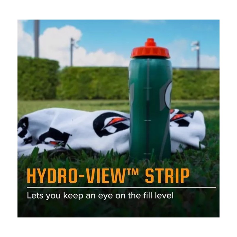 Gatorade Water Bottle 28oz Gatorskin Green Contour Style Squeeze Sports