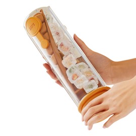 Herseme Ice Cube Tray with Lid -18 Grids Ice Cube Trays with Twist Demould Design, BPA-Free Ice Cube Trays for Freezer, Leak-Proof Ice Cube Mold for Faster Freezing, Space-Saving Ice Mold (Brown)