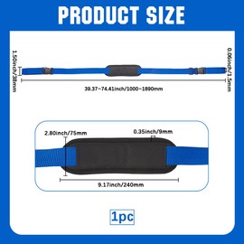 GORGECRAFT Scooter Carry Strap Blue Beach Anti-Slip Shoulder Straps Replacement with Non-Slip Shoulder Pad Polyester Universal Adjustable Backpack Bicycle Carrying Straps for Foldable Balance Bikes