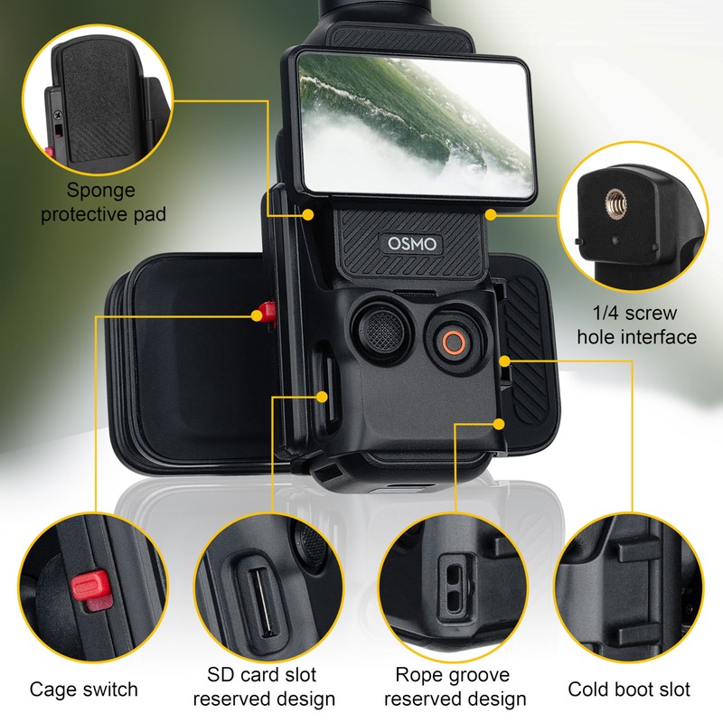 MINIFOCUS Magnetic Mount Compatible with DJI Osmo Pocket 3/4 with