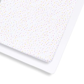 2 Pack Cot & Cot Bed Fitted Sheets 140 x 70cm – Multicolour Spot Design – Light, Breathable & Luxurious Jersey Cotton Made To Last & Designed To Fit Cot & Cot Beds