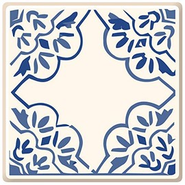 Poromoro Spanish Portuguese Azulejo Style Peel and Stick Backsplash Tile Stickers Set of 16 pcs(5.9_21)