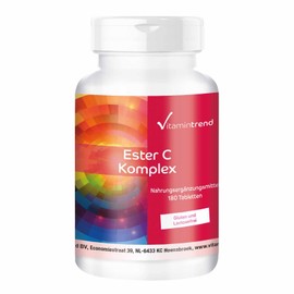 Ester C Complex with Vitamin C and Acerola - 180 Tablets for 6 Months - Vegan Buffered Vitamin C | Vitamintrend®