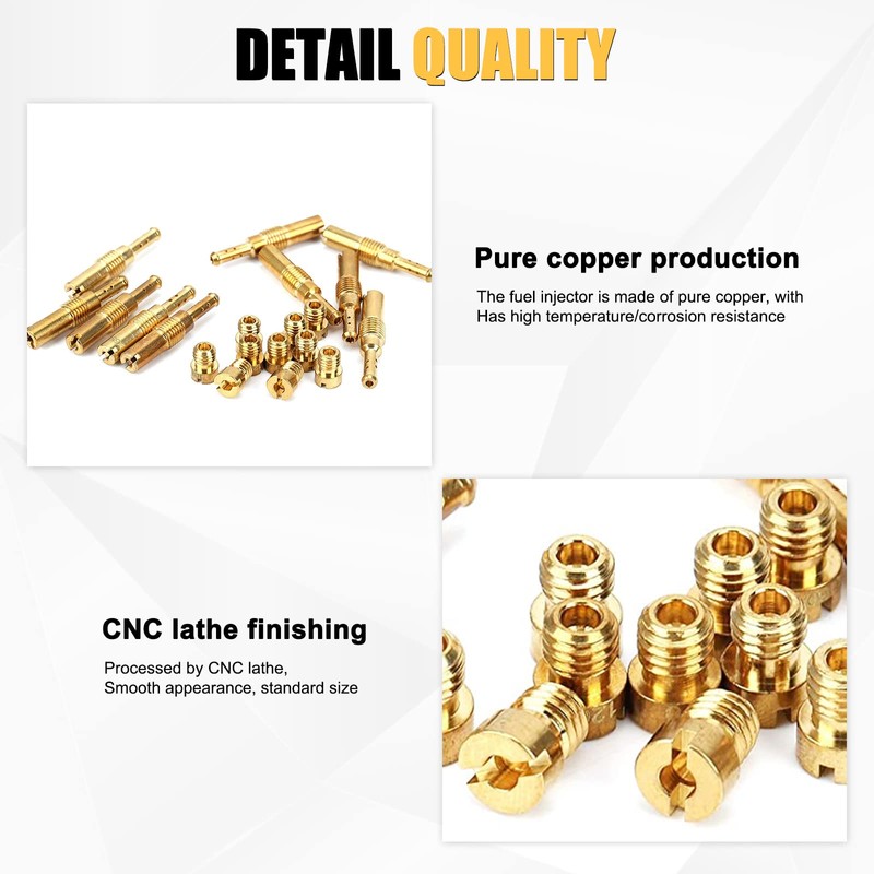 XTUDOU Carburettor Nozzle Set, 20 Pieces Main Nozzle and Slow