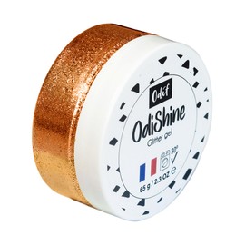 505 Odif OdiShine | Glitter Gel 65g | for Use On All Textile Fabrics, Paper, Wood, Cardboard and Canvas | BPA Free, Acid Free | Recyclable Packaging (Amber)