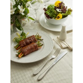 DANIALLI Modern Marettimo Silverware Set - 18/10 Stainless Steel Flatware Set for Elegant Dining - Dishwasher Safe Cutlery Set (40-Piece Matte)