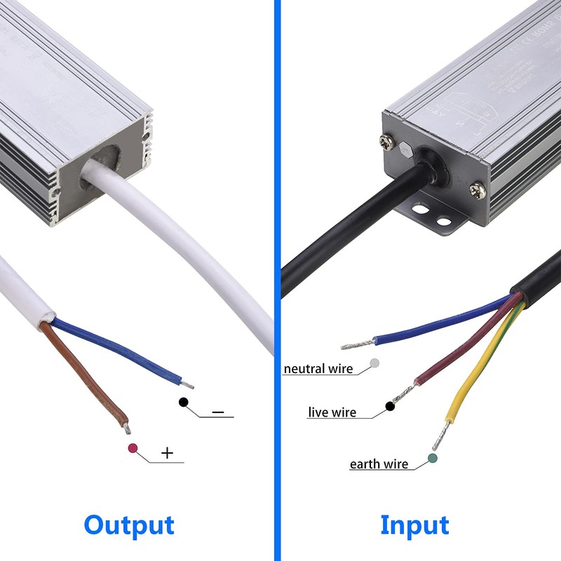 Waterproof LED Driver 60 Watts - 110V-260V AC to 12V