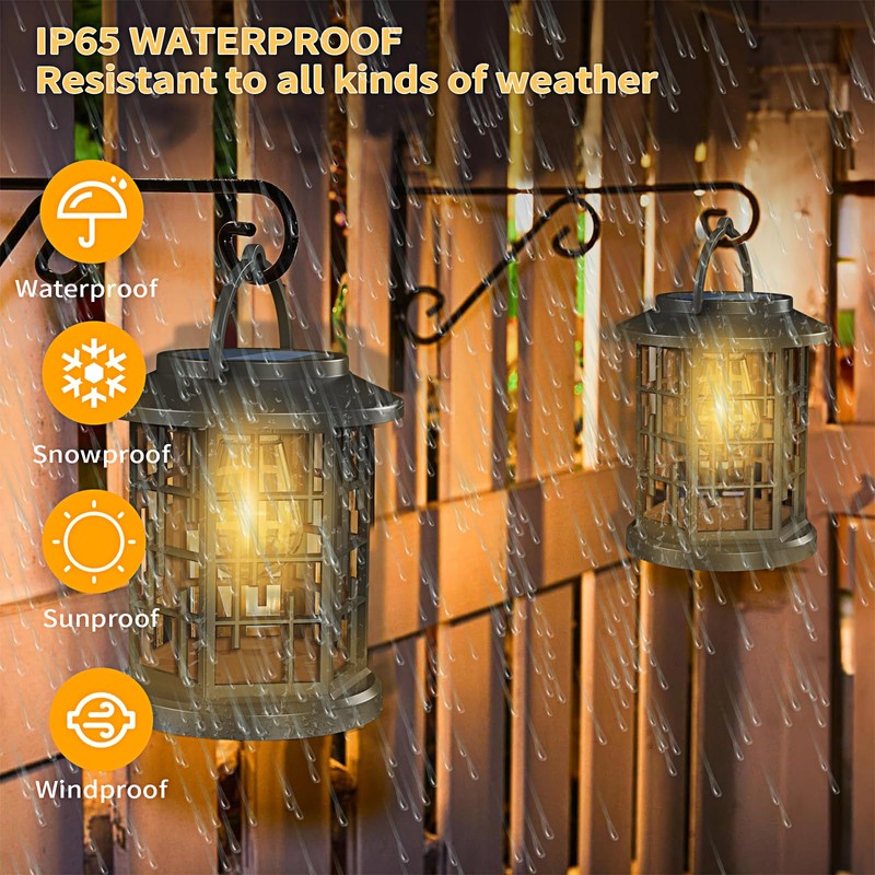 Woenergy Solar Lanterns Outdoor Waterproof, Upgraded Bright Hanging Solar Lights