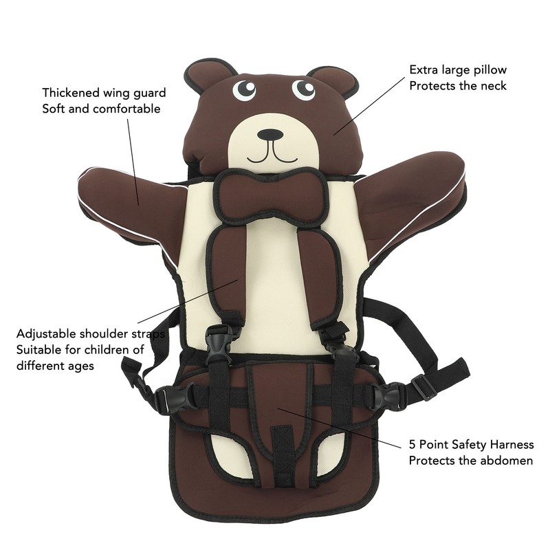 Child Highback Safety Seat Adjustable Straps Machine Washable 5 Point