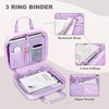 Prokva 3 Ring Zipper Binder 2 Inch, Accordion File Organizer