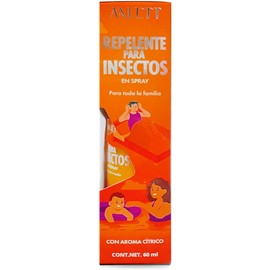 Repelente para Insectos en Spray, Aroma Cítrico, Para Toda la Familia, 60 ml