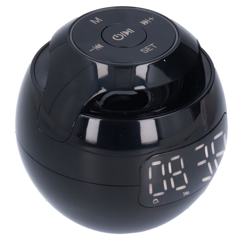 Multifunctional Bluetooth 5.0 Alarm Clock Speaker Rechargeable Ball Shape Portable