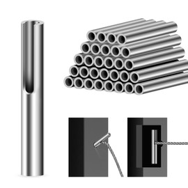 Gyykzz 30Pack 1/8" Invisible Cable Railing Kit Terminal Toggle Anchor Angle, T316 Stainless Steel Adjustable Cable Railing Hardware Invisible Tensioner for Metal Railing Corner Post and Wall Post