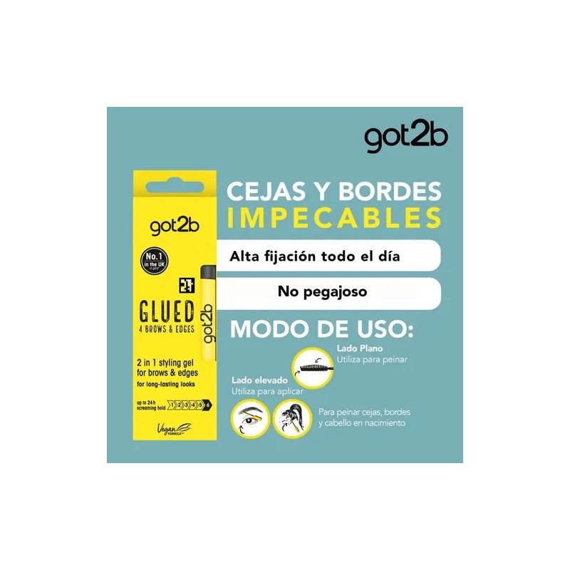 Got2b Glued Pack, Gel Fijador 150ml Gel pa cejas 16ml