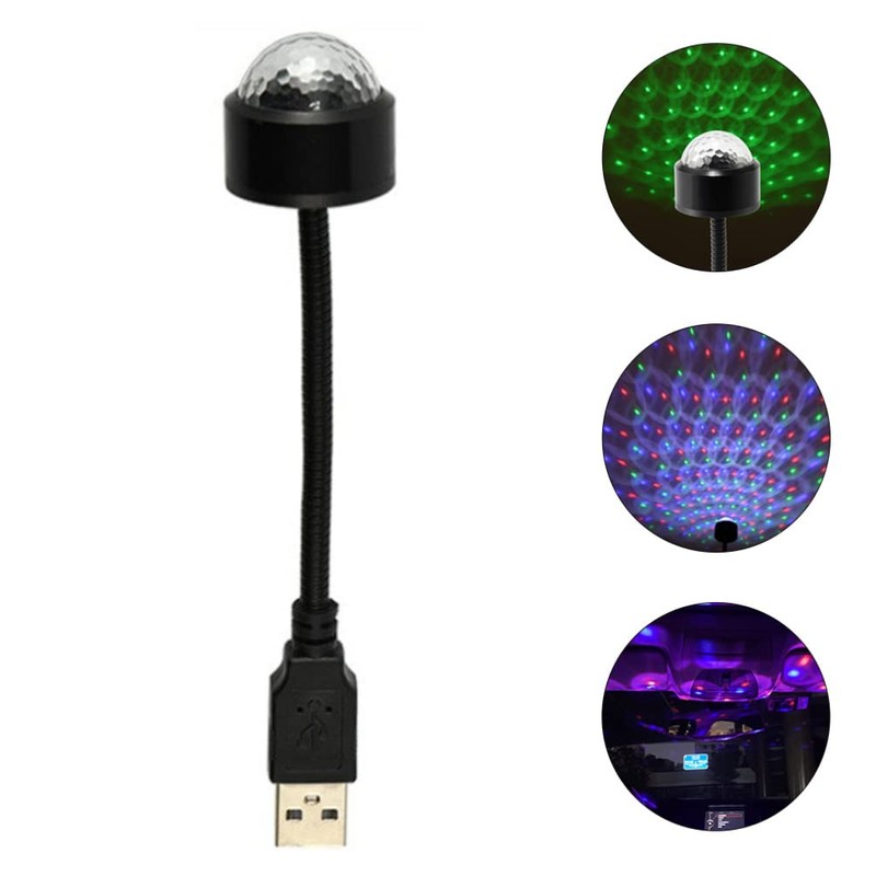 SOLUSTRE Led Projector Lights Disco Lamp for Car USB Light