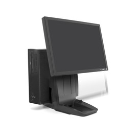 Ergotron – Neo-Flex All in One Stand for Desk, VESA Mount – for Screens Up to 24 Inches, 6 to 16 lbs – CPU Strap