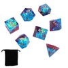 DollaTek Upscale Resin Transparent DND Dice Set Polyhedral Dice RPG