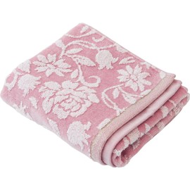 UCHINO 8810F739P Flora Face Towel, Fluffy, Soft, Quick Absorption, 13.4 x 31.5 inches (34 x 80 cm), Pink