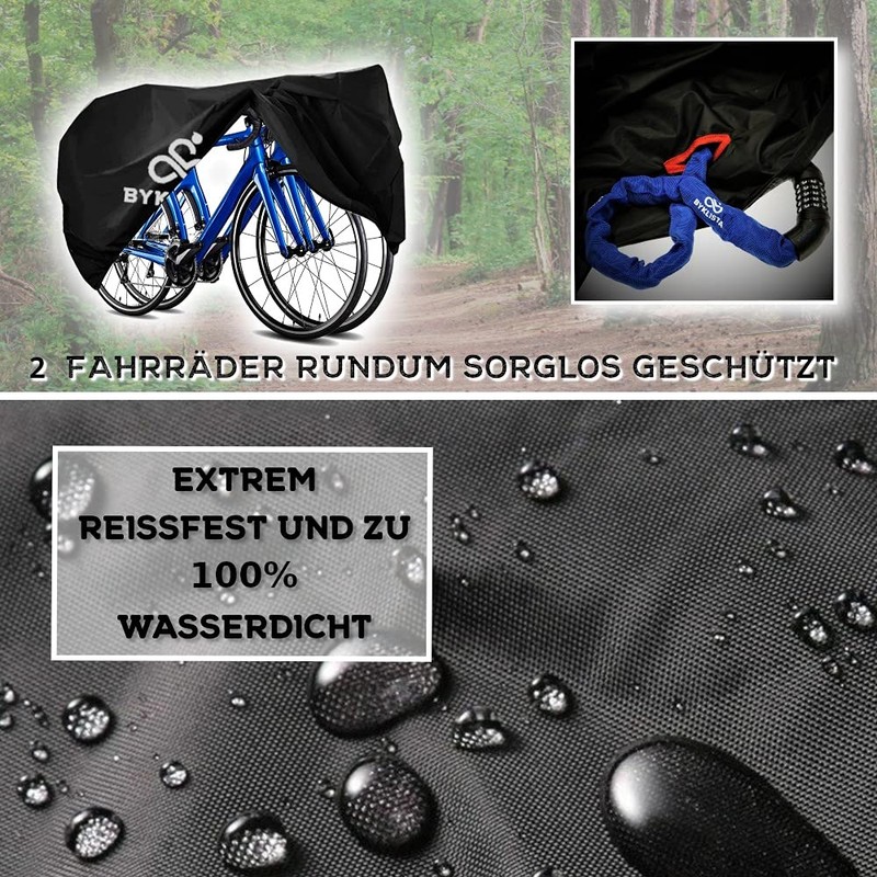 BYKLISTA Bicycle Cover for 2 Bicycles - Bicycle Garage Weatherproof