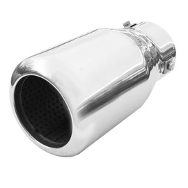 Rumplex Exhaust Trim Round Stainless Steel Sports Exhaust Tailpipe End Pipe Trim Exhaust Tips Tailpipe Trim Silencer Tip Universal Exhaust Pipe Chrome Rustproof
