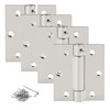 Neckip 4Pcs Self Closing Door Hinge,75mm Duty Square Stainless Steel