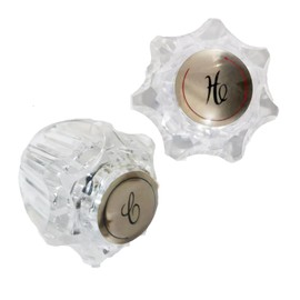 Bathroom Faucet Handles,Bathtub Shower Knob Replacement, Hot and Cold Faucet Replacement Handles Compatible with Delta/Delex Faucets