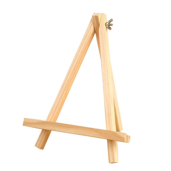 Toyvian Small Tabletop Wood Display Artist A-Frame Easel, Photo Frame Bracket Photo Painting Triangle Easel(18 x 24cm)
