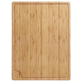24" Large Bamboo Cutting Boards for Kitchen, Wood Stovetop Cover, Extra Large Wood Cutting Board with Deep Juice Groove and Handle, Heavy Duty Chopping board