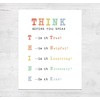 The Power of Thoughtful Words: Think Before You Speak Sign