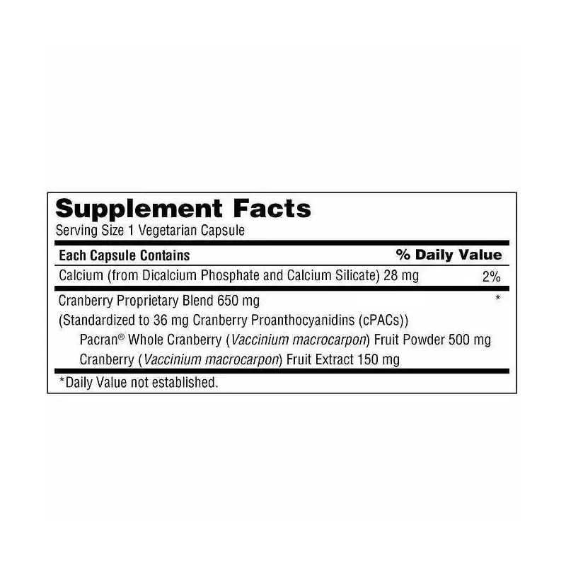 Trunature CRANBERRY 650mg, 140 Capsules one per day Supports a