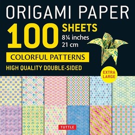 Origami Paper 100 sheets Colorful Patterns 8 1/4" (21 cm): Extra Large Double-Sided Origami Sheets Printed with 12 Different Color Combinations (Instructions for 5 Projects Included)