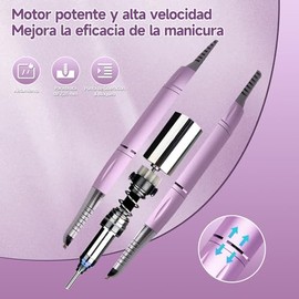 Torno Eléctrico para Uñas,Torno para uñas Profesional ,Velocidad Ajustable Máquina de Lima Uñas,Taladro para Uñas con kit de brocas Herramienta De Man