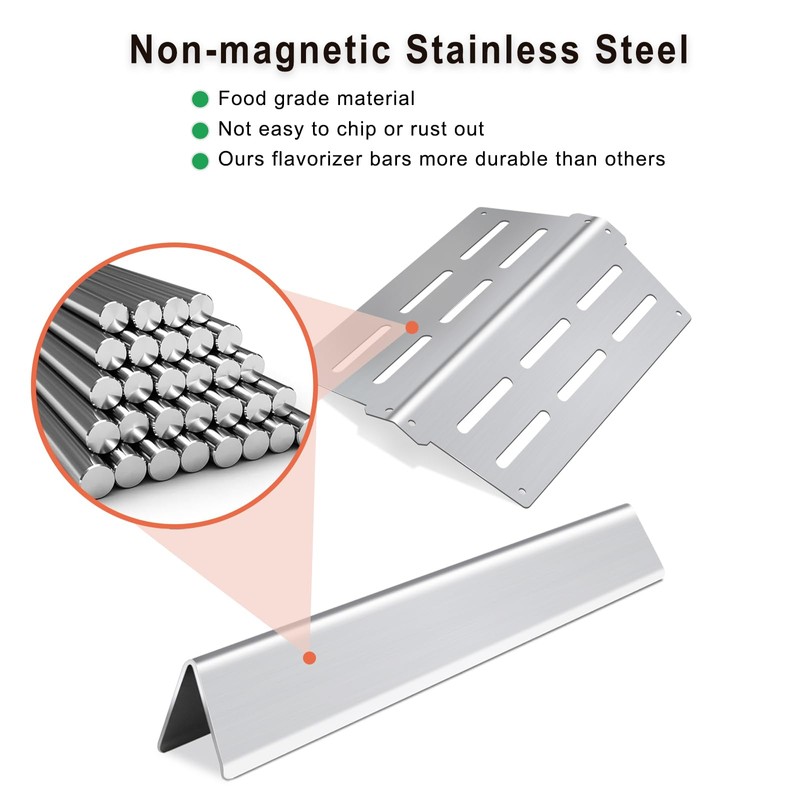 Stainless Steel Flavorizer Bars & Heat Deflector Gas Grill Replacement