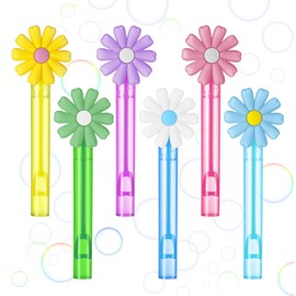 30 Pcs Daisy Bubble Wands Pastel Flower Party Favors Groovy Hippie Bubble Makers for Birthday Wedding Supplies, Prizes, Goodie Bags, Pinata Goodie Bag Stuffers Gifts