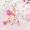 QUKE Alphabet Initial Letter Keychain for Women Resin Keyring Purse