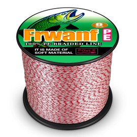 FRWANF 8 Strand Braided Fishing Line - No Fade - Zero Stretch - Low Memory, 0.1-1MM/6-300LB/100-2000M Sea Fishing, Lake Fishing, River Fishing, Saltwater, UHMWPE Fiber Fishing Line 6LB-109Yards