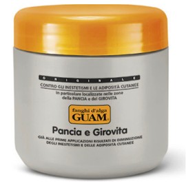 GUAM TUMMY and WAIST, Stomach Wrap for Cellulite Reduction and Tighten Loose Belly Skin | Anti Cellulite Mud Lipo Wraps for Stomach with Seaweed + Caffeine + Essential Oils | Cellulite Remover Tummy Wrap for Flat Tummy, 1.1 LB | By Guam Beauty