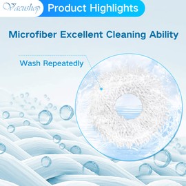 VACUSHOP Replacement for Robot Cleaner Yeedi mop Station Accessories Parts X4 Mop X4 Side Brush X2 Filter (10)