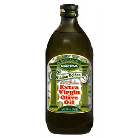 Mantova 100% Italian Golden Extra Virgin Olive Oil, 34 Oz, Cold-Pressed, Clean Tasting, Extra Virgin Olive Oil. It’s Rich Flavor Seasons Well with a Small Quantity.