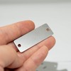 Pack of 25 Stainless Steel Blank Tags Rectangle Punch Blanks