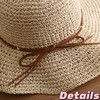 Womens Floppy Straw Sun Hat Foldable Wide Brim Summer Beach