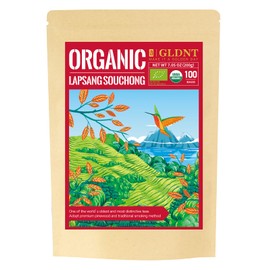 GLDNT Organic Lapsang Souchong Tea Bags, Organic Smoked Black Tea, Caffeinated, Full-Bodied Taste, Hot & Iced Tea, 100 Count