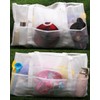foci cozi Mesh X-Large Tank Beach Bag,White Reusable Shopping Bag,Grocery