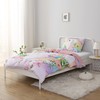 MUSOLEI Unicorn Duvet Cover and Pillowcase for Children, Pink, Purple,