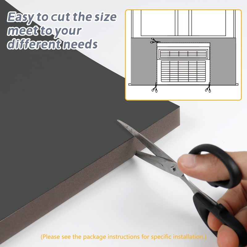 Flamorrow Window Air Conditioner Side Foam Panel, Full Surround Insulation