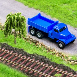 Nuanchu 9 Pack Scenery Basing Material Kit for Miniatures Model Stone, Grass Cashmere Powder, Dry Grass Mixed Model Grass Powder Green Micro Landscape Building Miniatures Fake Grass Garden