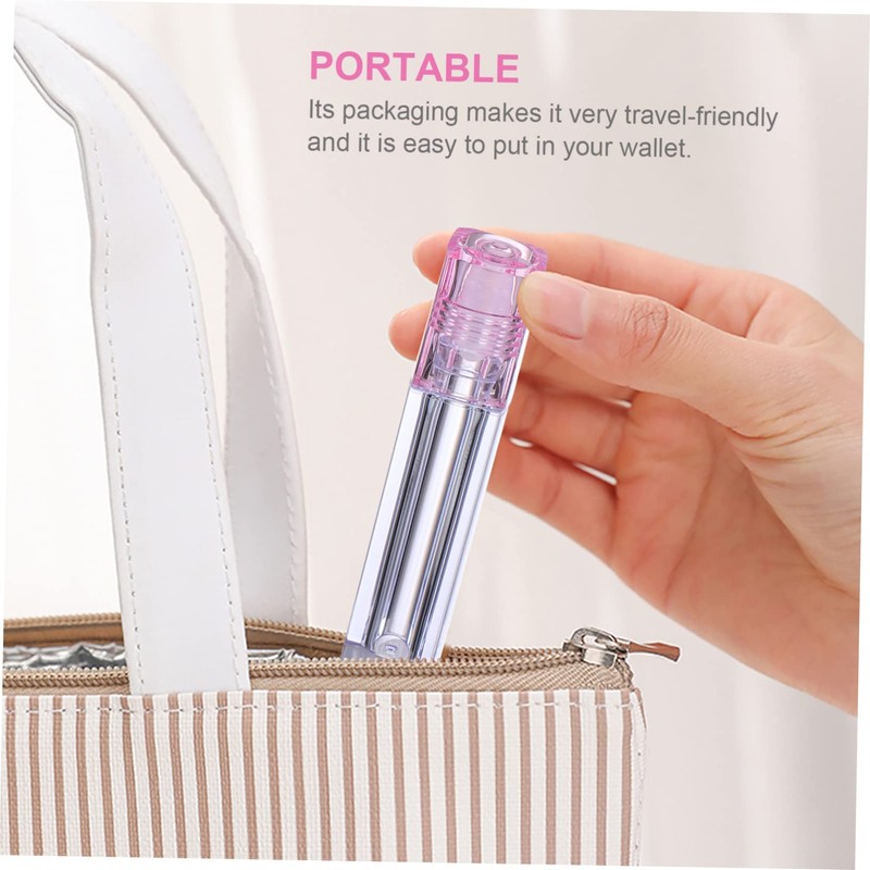 WOONEKY 6.5ml Square Lip Oil Bottles Travel Cosmetic Container for