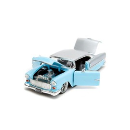 1955 Chevy Bel Air, Light Blue - Jada Toys 34207/4-1/24 Scale Diecast Model Car