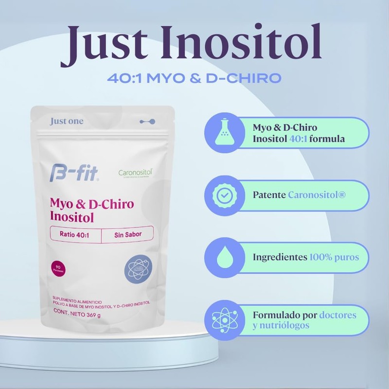 B-FIT Myo y D-Chiro Inositol Fórmula 40:1 100% Puro